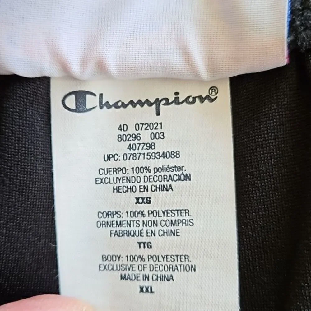 Champion Black Drawstring Waist Athletic‎ Shorts Sz 2XL